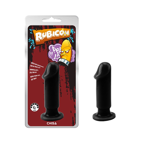 Черный анальный фаллоимитатор Evil Dildo Plug M - 12,5 см. от Intimcat