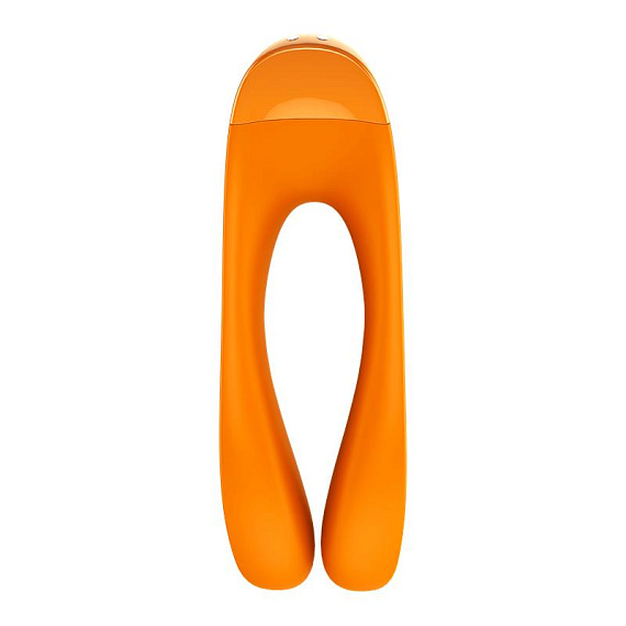 Оранжевый универсальный унисекс вибростимулятор Candy Cane - силикон