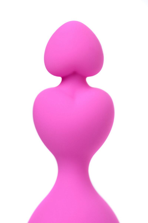 Розовая силиконовая анальная пробка Loverty - 8 см. - фото 8