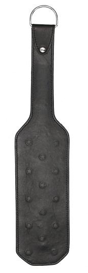 Черная шлепалка Leather Vampire Paddle - 41 см.