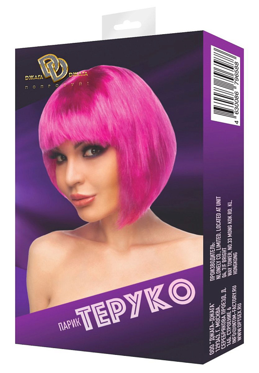 Ярко-розовый парик  Теруко от Intimcat