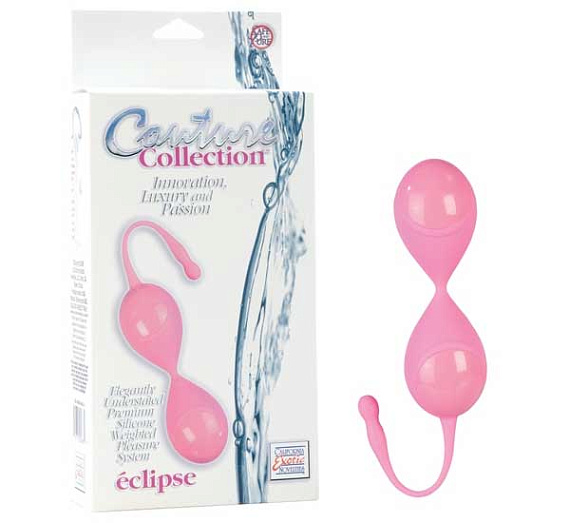 Розовые вагинальные шарики Couture Collection Eclipse - силикон