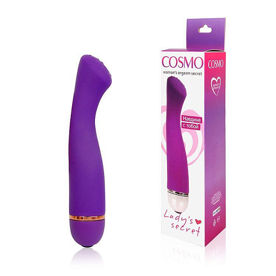 Фиолетовый силиконовый вибратор Cosmo с 20 режимами вибрации - 15,5 см. - силикон