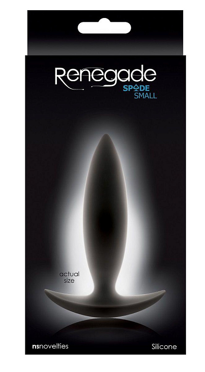Чёрная анальная пробка для ношения Renegade Spades - 10,1 см. - силикон