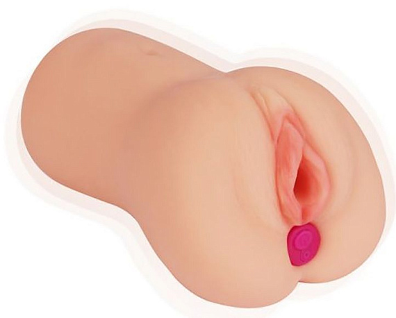 Телесный вибромастурбатор-вагина с рельефом Bellana KOKOS