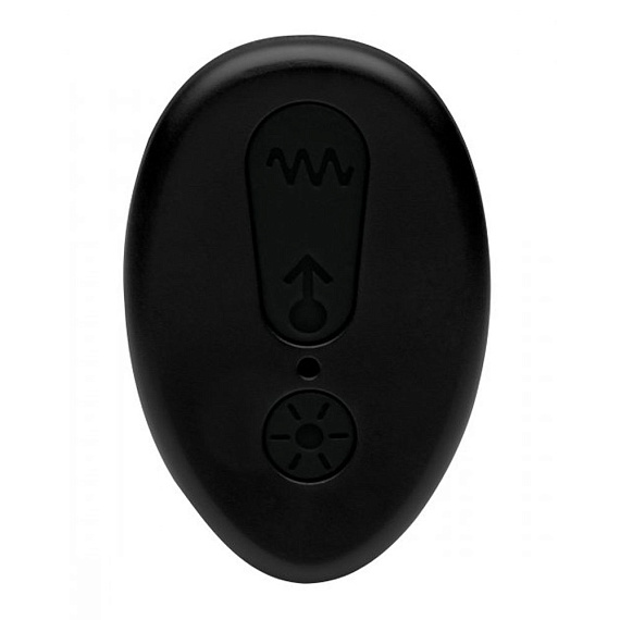 Черная анальная вибровтулка Anal Plug with Remote Control - 8 см. XR Brands