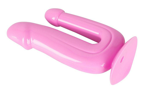Розовый анально-вагинальный фаллоимитатор - 17,5 см. от Intimcat