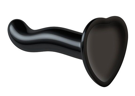 Черный фаллоимитатор-насадка Strap-On-Me P G spot Dildo size S - 16,4 см. - силикон