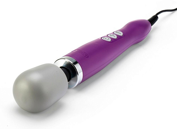 Фиолетовый жезловый вибратор Doxy Original Massager - анодированный пластик, силикон