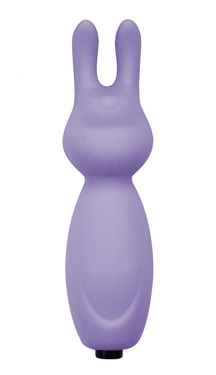 Фиолетовый мини-вибратор с ушками Emotions Funny Bunny Lavender - силикон