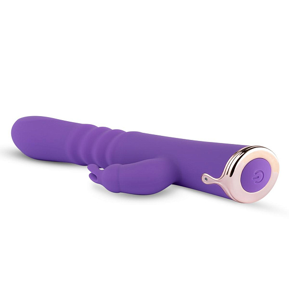 Фиолетовый вибратор-кролик The Queen Thrusting Vibrator - 29 см. EDC Wholesale