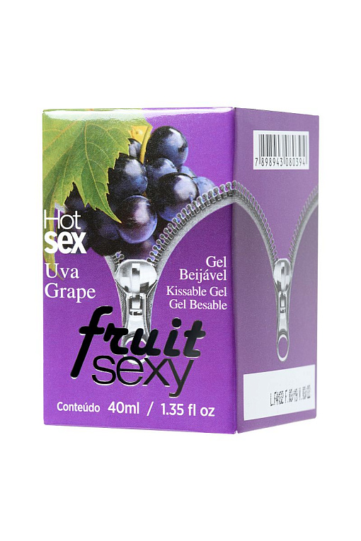 Массажное масло FRUIT SEXY Grape с ароматом винограда и разогревающим эффектом - 40 мл. - 
