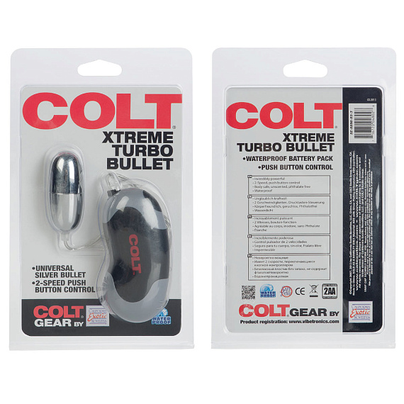 Водонепроницаемое виброяичко COLT Xtreme Turbo Bullet - анодированный пластик (ABS)