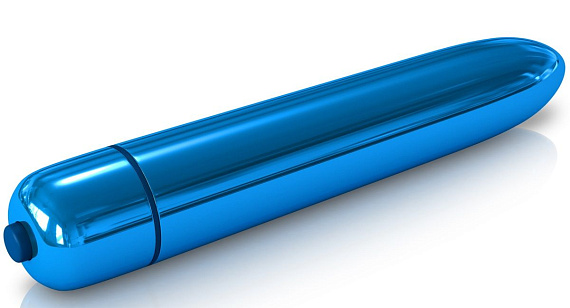 Голубая гладкая вибропуля Rocket Bullet - 8,9 см. от Intimcat