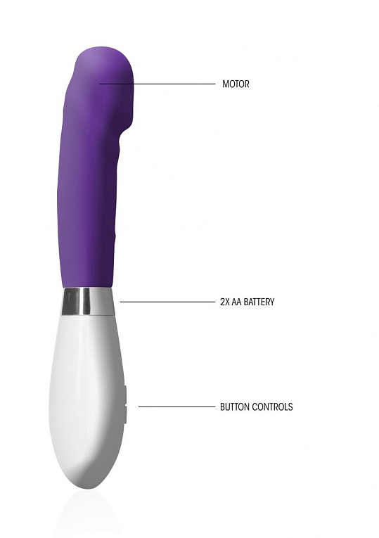 Фиолетовый вибратор Asopus - 21 см. - силикон