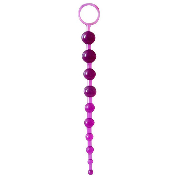 Фиолетовая анальная цепочка Anal stimulator - 26 см. - поливинилхлорид (ПВХ, PVC)