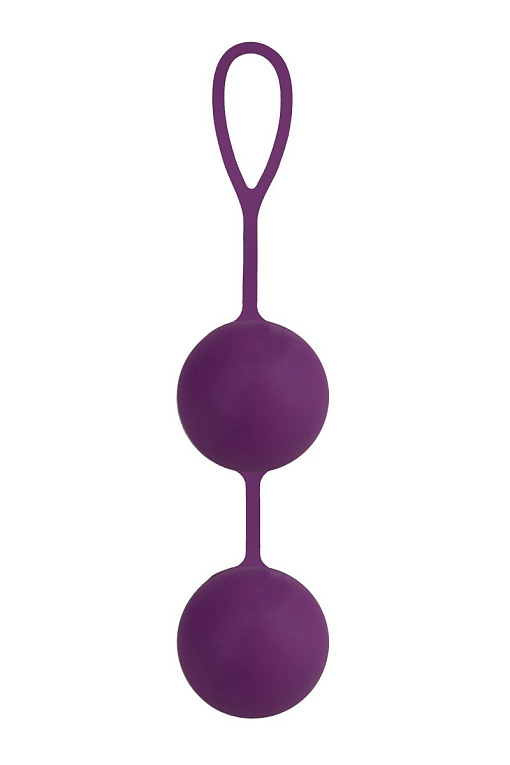 Фиолетовые вагинальные шарики из силикона - силикон