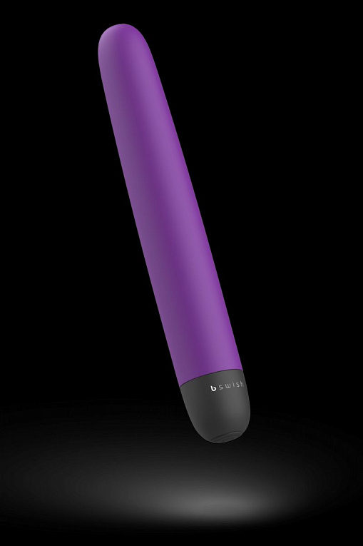 Фиолетовый классический вибратор Bgood Classic - 18 см. - анодированный пластик (ABS)