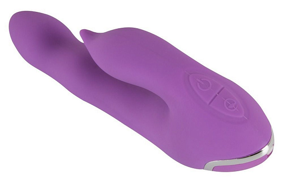 Фиолетовый вибромассажёр для внутренней и наружной стимуляции Purple Vibe G-Spot - 20 см. Orion