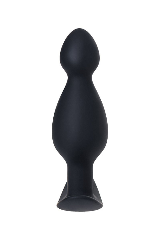 Черная анальная пробка с ограничителем - 11,5 см. A-toys