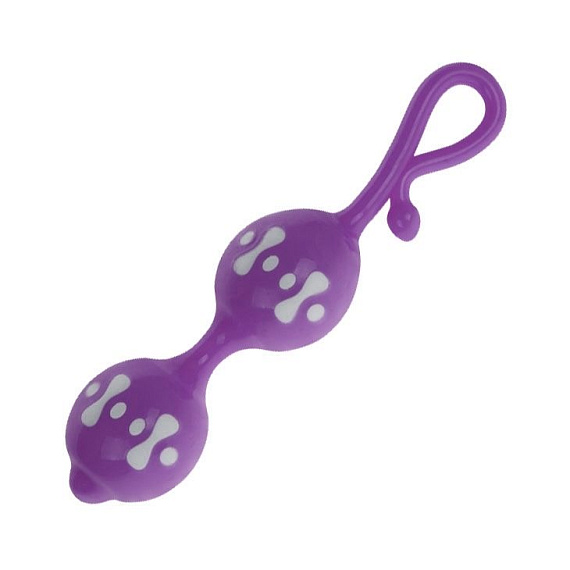 Фиолетовые вагинальные шарики из силикона для укрепления интимных мышц - силикон