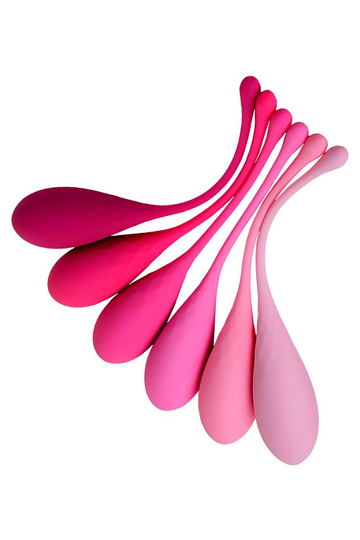 Набор из 6 розовых вагинальных шариков Eromantica K-ROSE - силикон