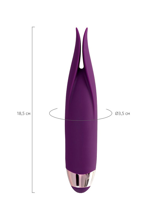 Фиолетовый клиторальный вибростимулятор FLO - 18,5 см. - фото 9