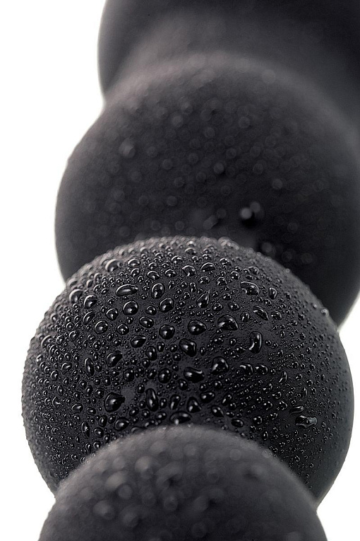 Черная анальная цепочка A-toys с вибрацией - 34 см. - фото 8