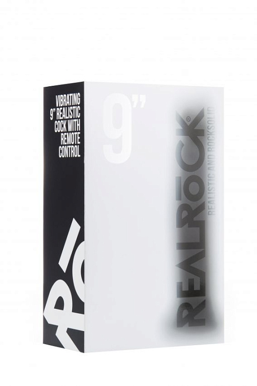 Чёрный вибратор-реалистик Vibrating Realistic Cock 9  - 23,5 см. - термопластичная резина (TPR)