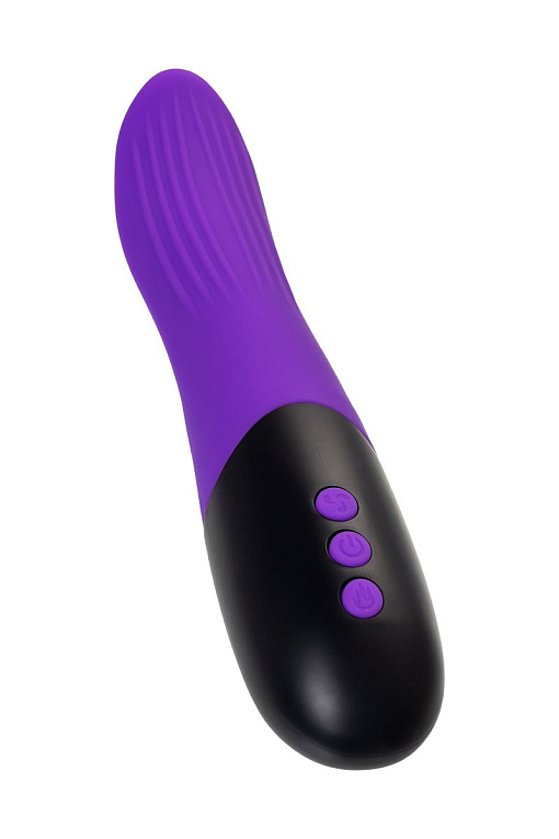 Фиолетовый ротатор «Дрючка-заменитель» с функцией нагрева - 18 см. - силикон