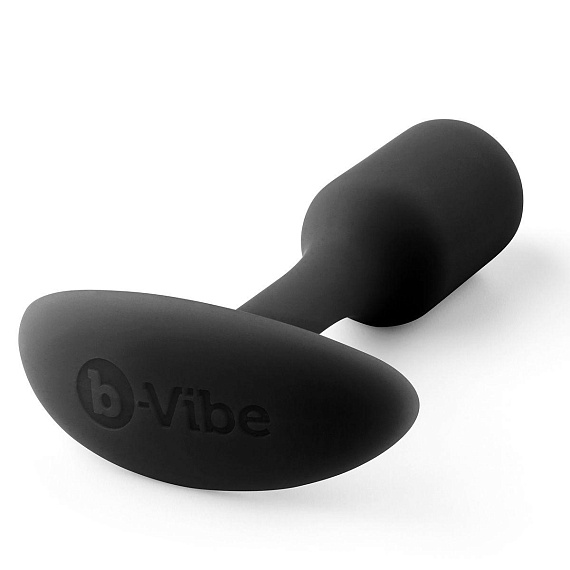 Чёрная пробка для ношения B-vibe Snug Plug 1 - 9,4 см. - силикон