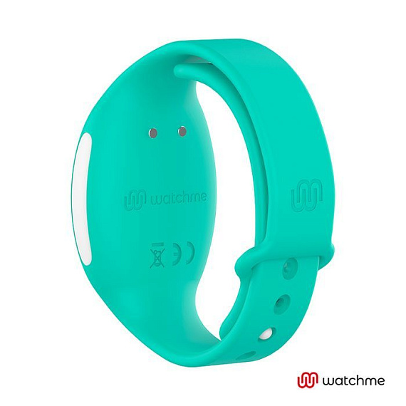 Розовое виброяйцо с зеленым пультом-часами Wearwatch Egg Wireless Watchme - фото 6