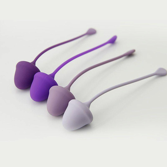 Набор из 4 вагинальных шариков разного веса - силикон
