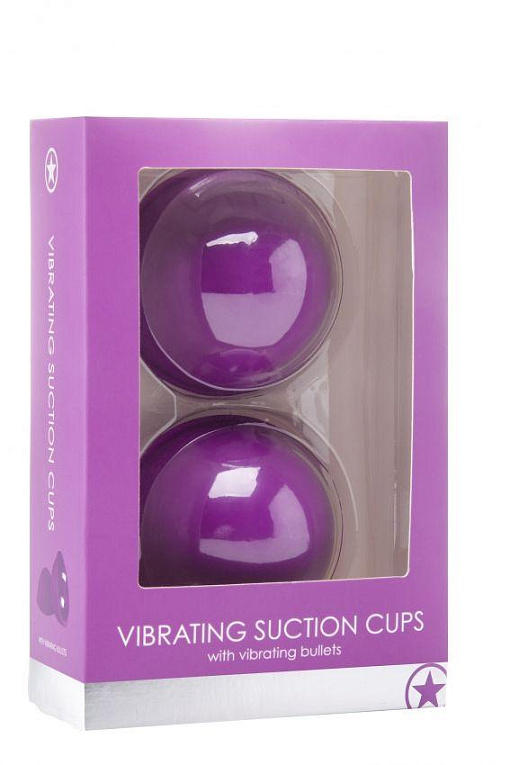 Фиолетовые вакуумные присоски с вибрацией Vibrating Suction Cup - силикон