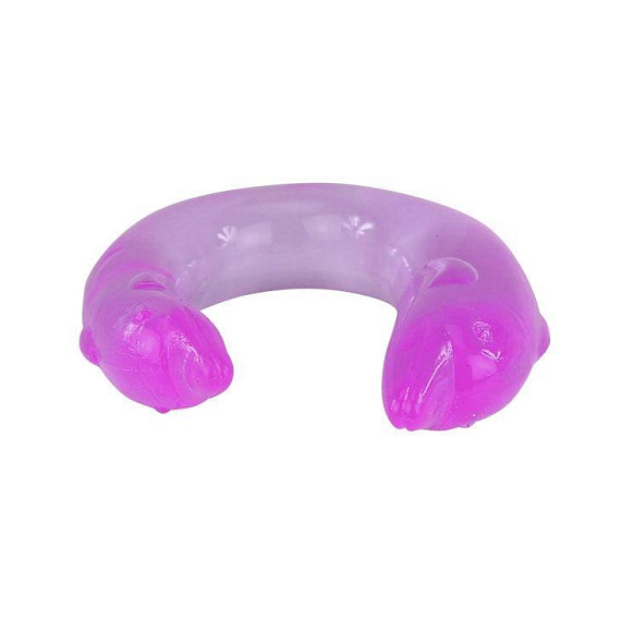 Фиолетовый двойной фаллоимитатор Dolphin - 30,5 см. - Термопластичная резина (TPR)