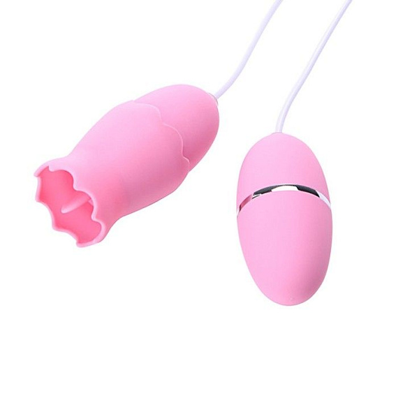 Розовые, работающие от USB виброяйца - классическое и с подвижным язычком от Intimcat