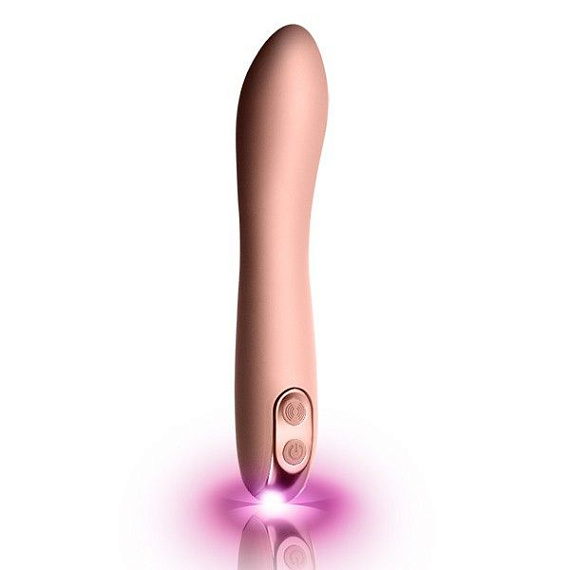 Нежно-розовый вибромассажер Giamo - 19 см. - силикон