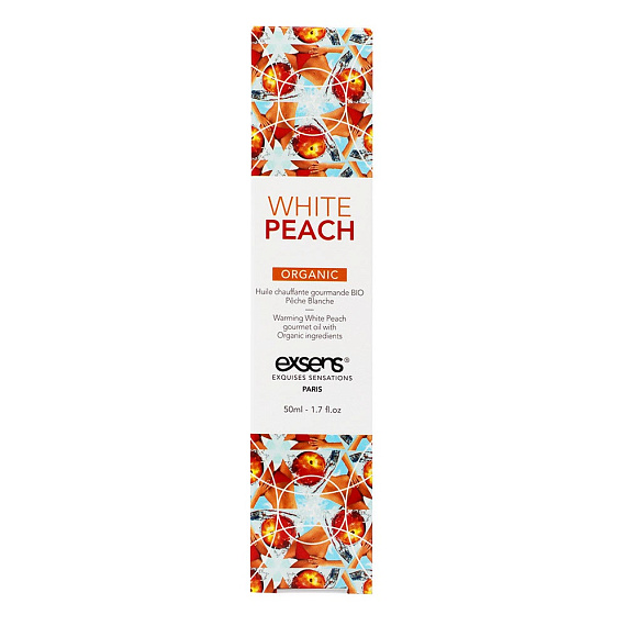 Разогревающее массажное масло Gourmet White Peach Organic с органическими ингредиентами - 50 мл. от Intimcat