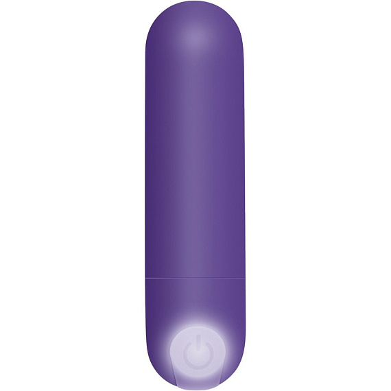 Фиолетовая вибропуля с силиконовой щеточкой для клиторальной стимуляции Fingerific - фото 5