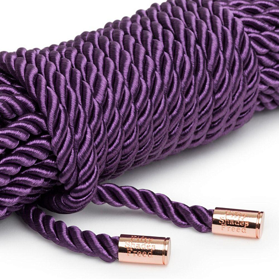 Фиолетовая веревка для связывания Want to Play? 10m Silky Rope - 10 м. - фото 5