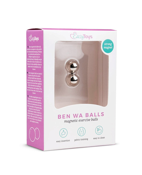 Серебристые вагинальные шарики без сцепки Ben Wa Balls - металл