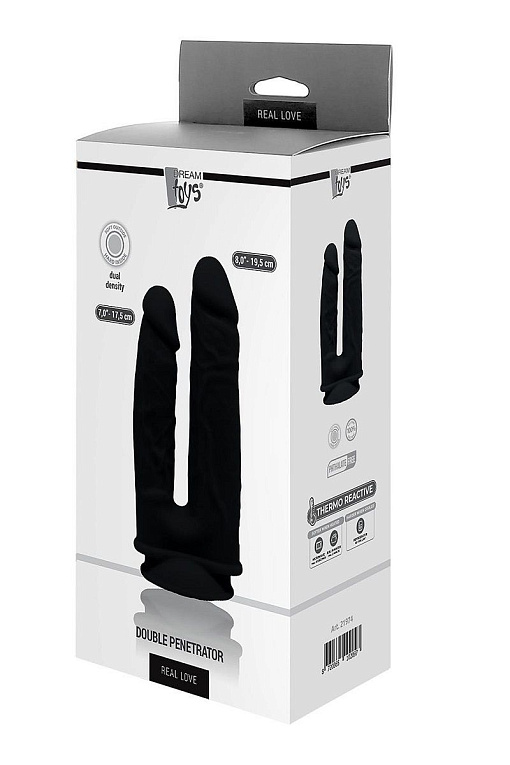 Черный анально-вагинальный фаллоимитатор Double Penetrator - 19,5 см. - фото 9