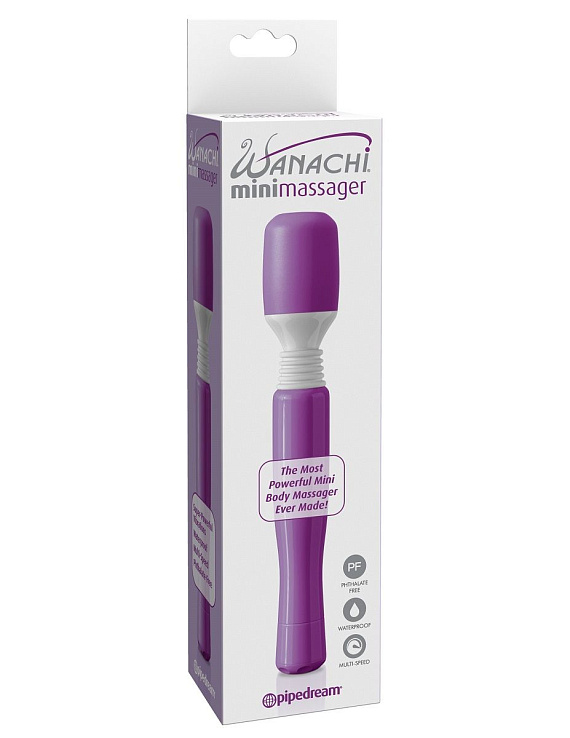 Фиолетовый вибромассажер Mini Wanachi от Intimcat