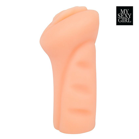 Реалистичный мастурбатор-вагина с рельефной внутренней поверхностью - термопластичная резина (TPR)