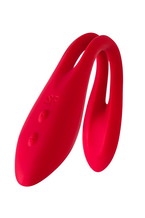 Красный многофункциональный вибратор для пар Satisfyer Elastic Joy - фото 6