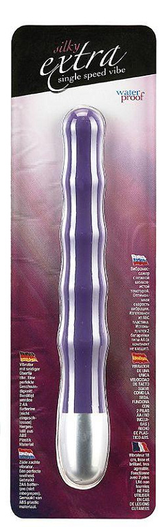 Фиолетовый вибромассажер волнистой формы SMOOTH VIBE - 17,8 см. - акрил