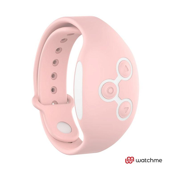 Розовое виброяйцо с нежно-розовым пультом-часами Wearwatch Egg Wireless Watchme - фото 5