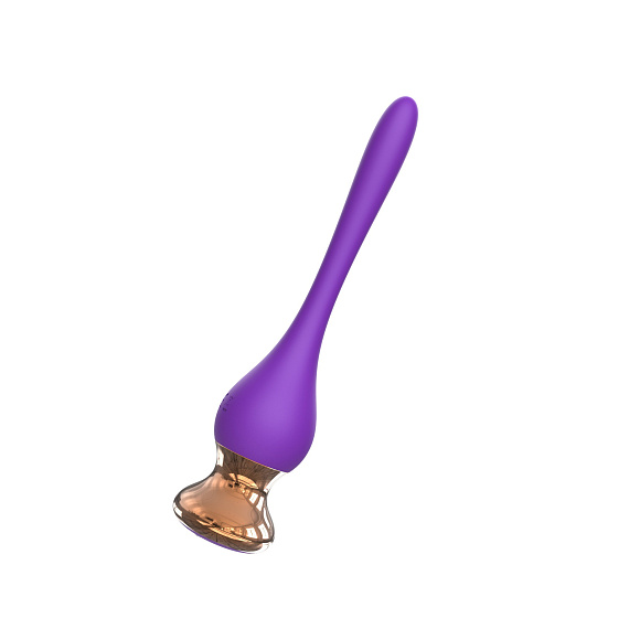 Фиолетовый вибромассажер Nipple Vibrator - 14,5 см. I-MOON