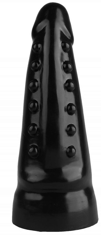 Черная анальная втулка с шипиками - 21 см. Сумерки богов