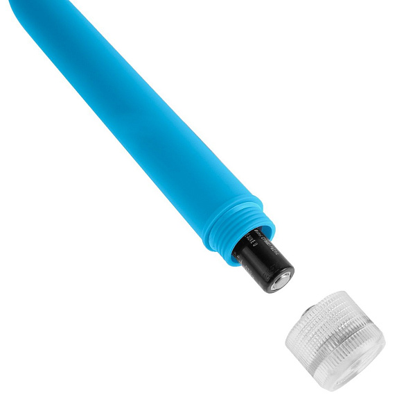 Неоново-голубой вибратор Neon Luv Touch Vibe - 17 см. от Intimcat
